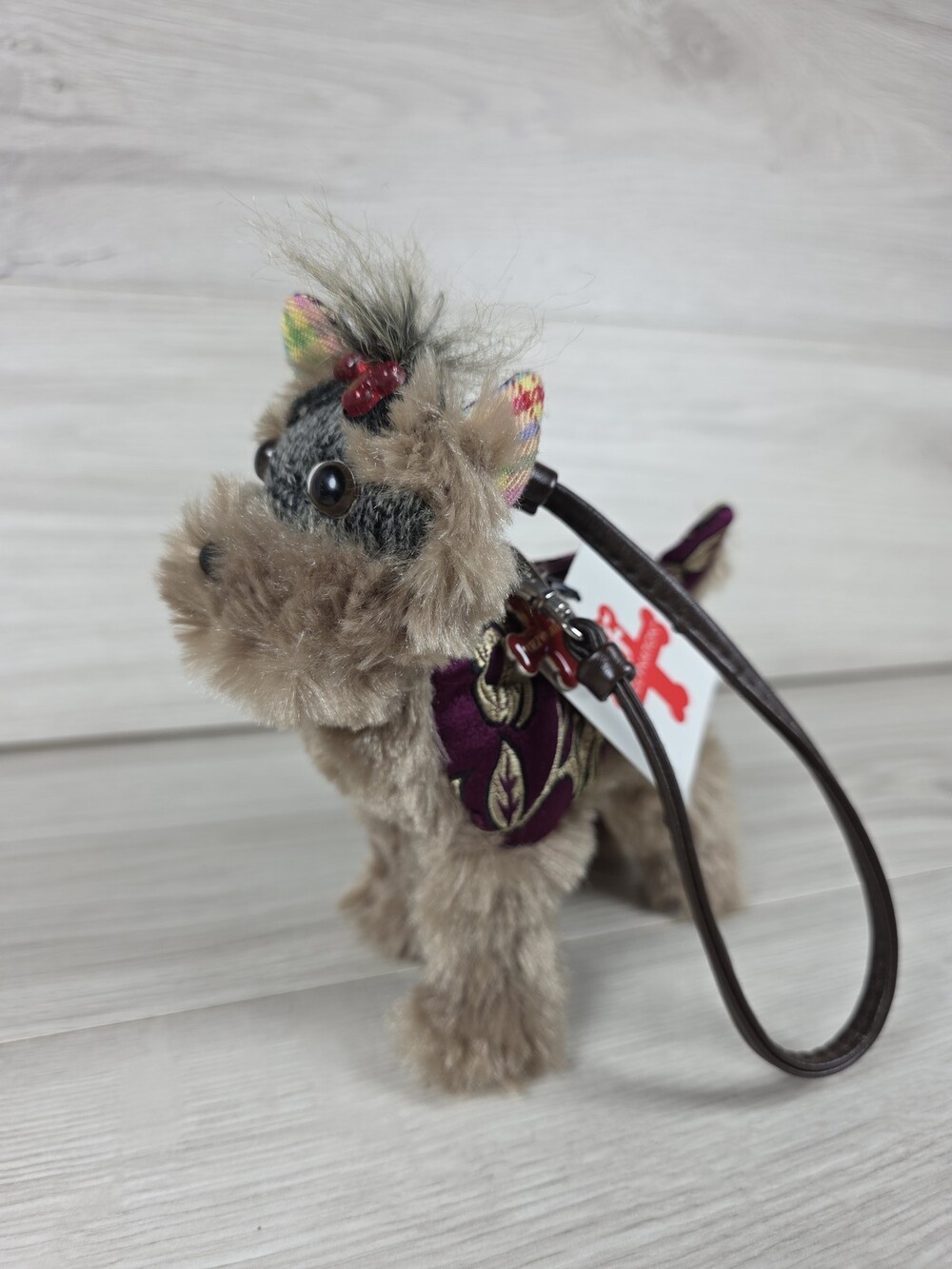 FuzzyNation Plush Dog Purse w Leash Handle SU36